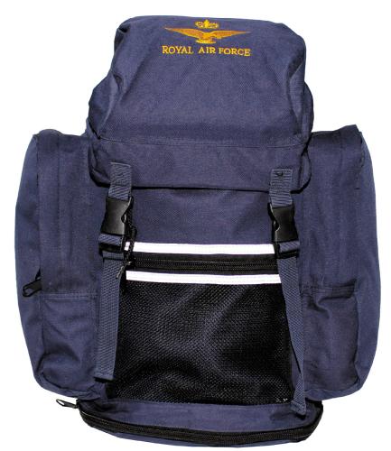 Brit. Rucksack, blau, "ROYAL AIR FORCE", gebr.