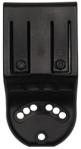 Gürtelplatte, schwarz, für Pistolenholster, gebr.