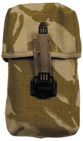 Brit. Koppeltasche, MOLLE, Wasserflasche, desert, gebr.