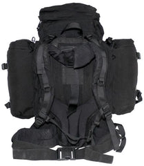 Holl. Rucksack, Medium, mit Seitentaschen, schwarz, gebr.