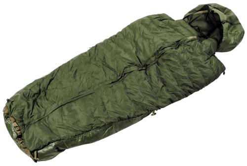 Brit. Mumienschlafsack, "Normal", oliv, gebr.