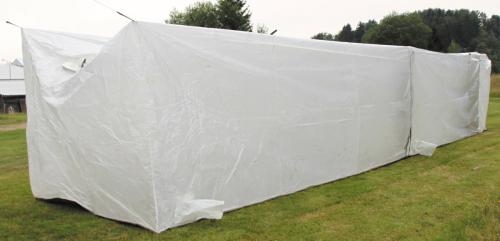 Brit. Zelt, weiß, neuwertig, (Container-Innenzelt)