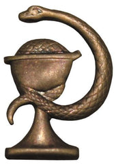 CZ/SK Metallabzeichen, bronze, "Arzt", neuw.