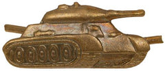 CZ/SK Metallabzeichen, bronze, "Panzer", neuw.