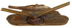 CZ/SK Metallabzeichen, bronze, "Panzer", neuw.