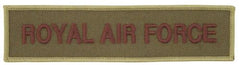 Brit. Stickabzeichen, khaki, "ROYAL AIR FORCE", neuw.