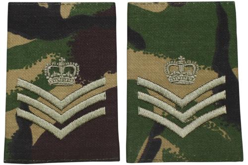 Brit. Schulterklappen, DPM, 10 Paar, STAFF SERGEANT