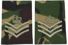 Brit. Schulterklappen, DPM, 10 Paar, STAFF SERGEANT