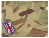 Brit. Klettabdeckung, MTP, mit Fahne, 13 x 10 cm, gebr.