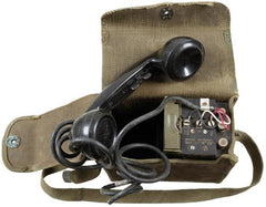 US Feldtelefon, EE-8, mit Canvastasche, gebr.,