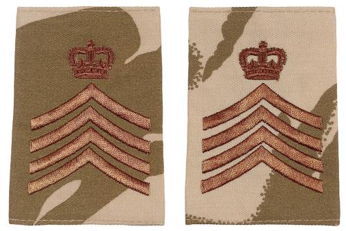 Brit. Schulterklappen, desert, 10 Paar, DRUM MAJOR, neuw.