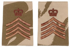 Brit. Schulterklappen, desert, 10 Paar, DRUM MAJOR, neuw.
