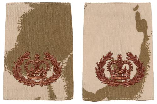 Brit. Schulterklappen, desert, 10 Paar, RQMS QMSI, neuw.