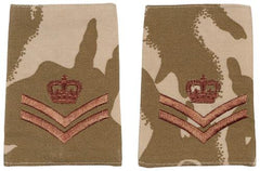Brit. Schulterklappen, desert, 10 Paar, CORPORAL OF HORSE