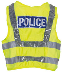 Brit. Signalweste, gelb, "Police", gebr.
