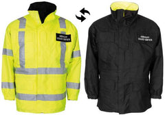 Brit. Signaljacke, wendbar, gelb/schwarz, gebr.