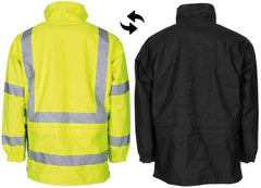 Brit. Signaljacke, wendbar, gelb/schwarz, gebr.
