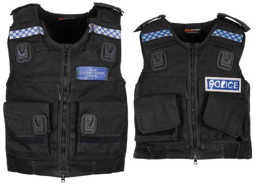 Brit. Body-Armour, Typ II, schwarz, OHNE Einlage, gebr.