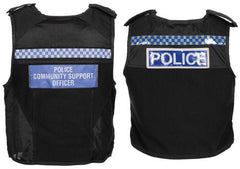 Brit. Body-Armour, Typ II, schwarz, OHNE Einlage, gebr.