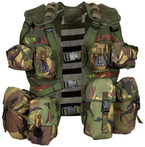 Holl. Gefechtsweste, Modular, NL tarn, 9 div. Taschen, gebr.