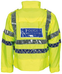 Brit. Signaljacke, gelb, mit Reflektor, gebr.