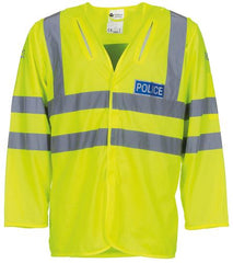Brit. Signaljacke, gelb, mit Reflektor, gebr.