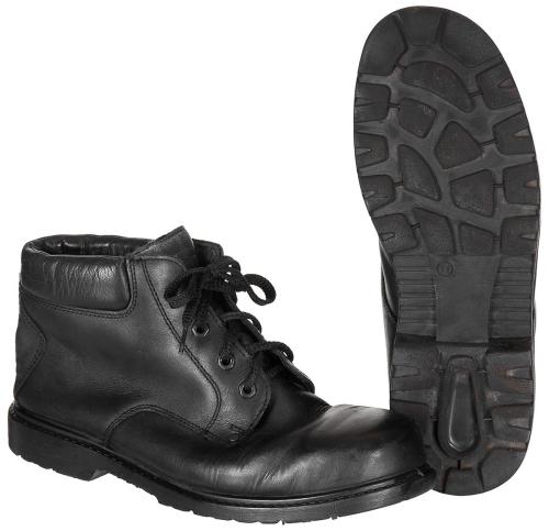Brit. Stiefel, "Security", Leder, schwarz, gebr.