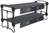 Feldbett, Disc-O-Bed L, mit Seitentaschen, anthrazit
