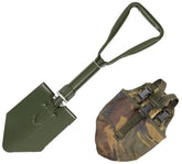 BW Klappspaten, 3-teilig, oliv, mit gebrauchter Tasche