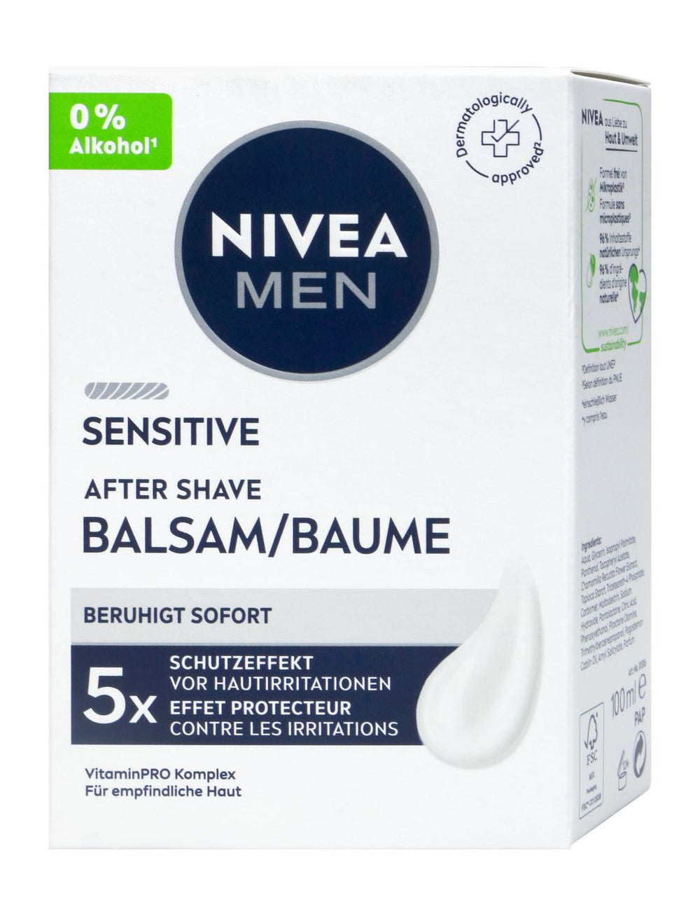 Nivea Men After Shave Balsam Sensitiv, 100 ml