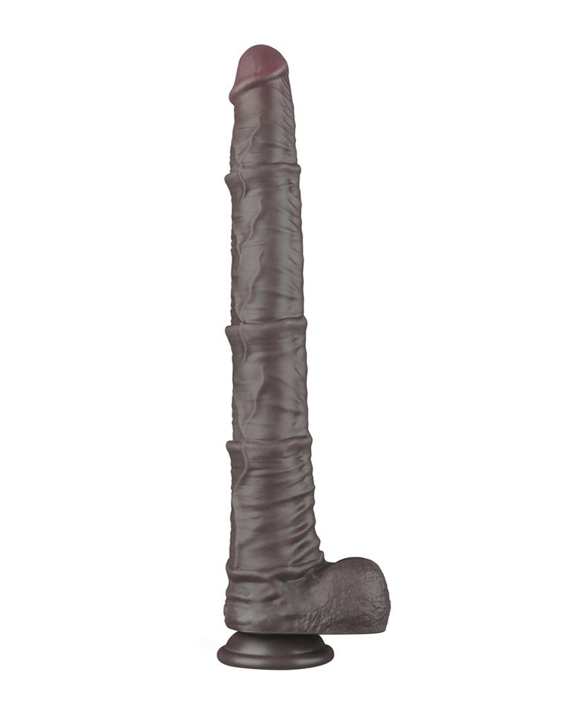 LoveToy - Nature Cock - 16" Dual Layered Bendable Cock XXL - Schwarz