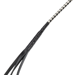RISE – 120 cm Bullenpeitsche – Schwarz/Weiß