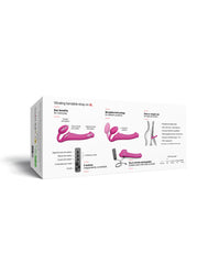 Strap-On-Me – Biegsamer Strap-On-Vibrator mit Fernbedienung Größe XL – Fuchsia