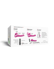 Strap-On-Me – Biegsamer Strap-On-Vibrator mit Fernbedienung Größe L – Fuchsia