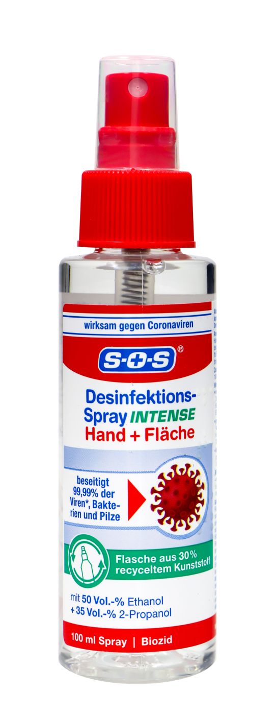SOS Desinfektionsspray für Hände und Flächen Intense, 100 ml
