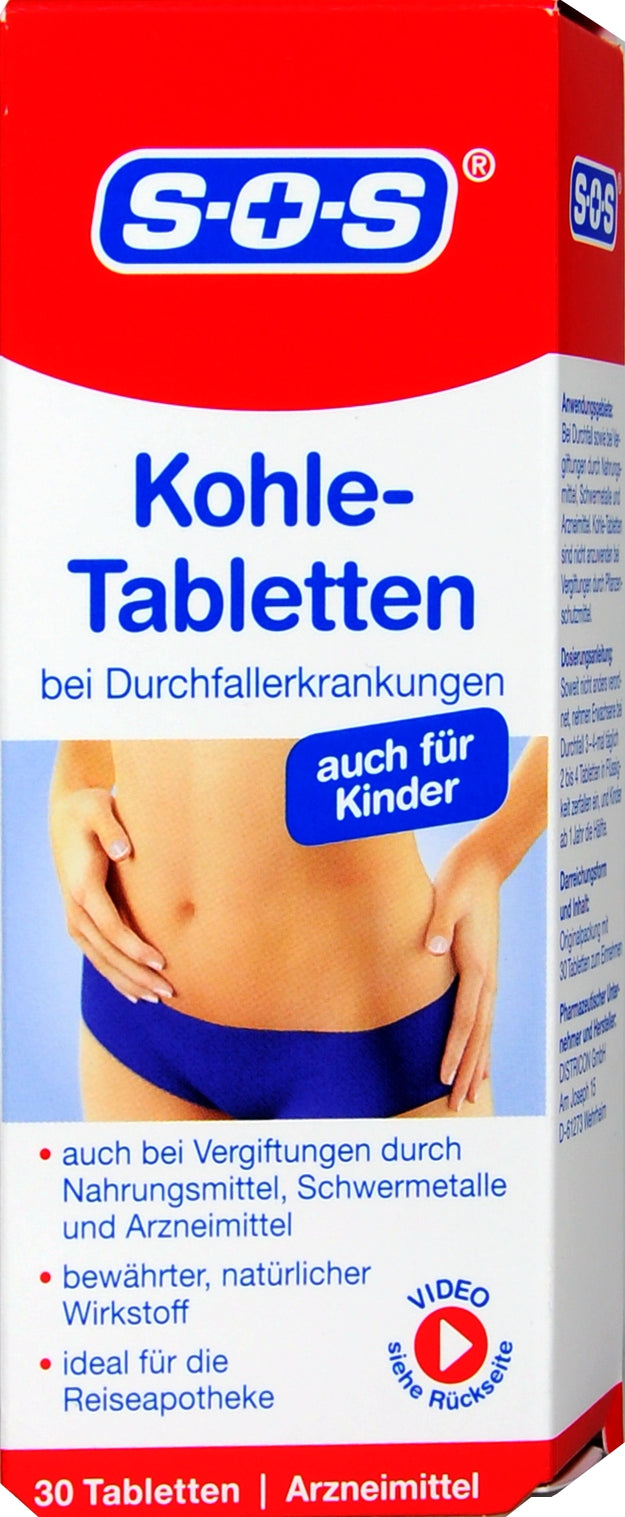 SOS Kohletabletten bei Durchfallerkrankungen, 30 er