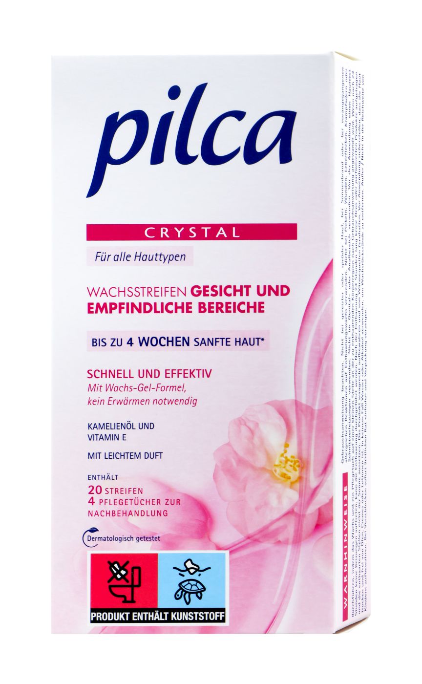 Pilca Crystal Gesicht Wachsstreifen Strips sanfte Haarentf., 20 er