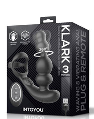 IY Klark - Waving & Vibrating Anal Plug mit Fernbedienung - Schwarz