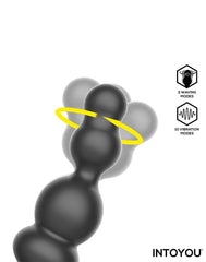 IY Klark - Waving & Vibrating Anal Plug mit Fernbedienung - Schwarz