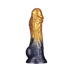 3: LoveToy – Aufblasbarer Dildo mit doppelter Dichte, 8" / 20 cm, Gold/Schwarz