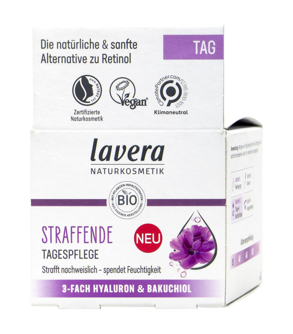 Lavera Straffende Tagespflege 3-fach Hyaluron&Bakuchiol, 50 ml
