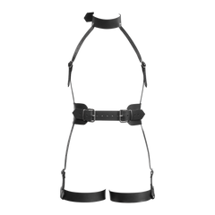 Rimba Bondage Play – Ganzkörper-Bondage-Harnisch aus Leder – Schwarz