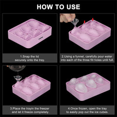 LoveToy - Silikon-Eiswürfelform - Analplug - Pink