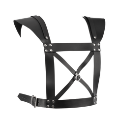 Rimba Bondage Play – Leder-Brustharness – Schwarz