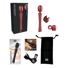 MANWAN - Man.Wand Edgy - Zauberstab-Vibrator - Red Velvet