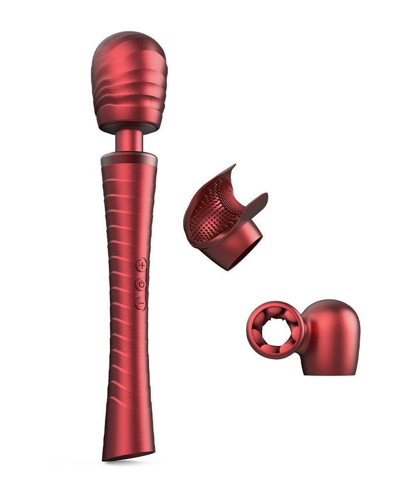 MANWAN - Man.Wand Edgy - Zauberstab-Vibrator - Red Velvet