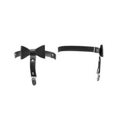 Amorable by Rimba – Strumpfhalter-Set – Einheitsgröße – Schwarz, Silber