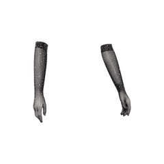 4: Amorable by Rimba – Handschuhe mit Strasssteinen – Einheitsgröße – Schwarz