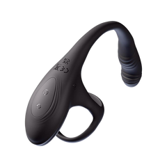 IY - Kamber - Wavender, vibrierender Analplug und Cockring mit Fernbedienung - Schwarz