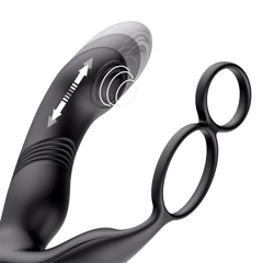 4: IY – Astex – Prostatamassagegerät mit Stoß- und Klopfbewegung und Fernbedienung – Schwarz